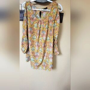 Anthro Long Sleeve dress style paisley print   Size M